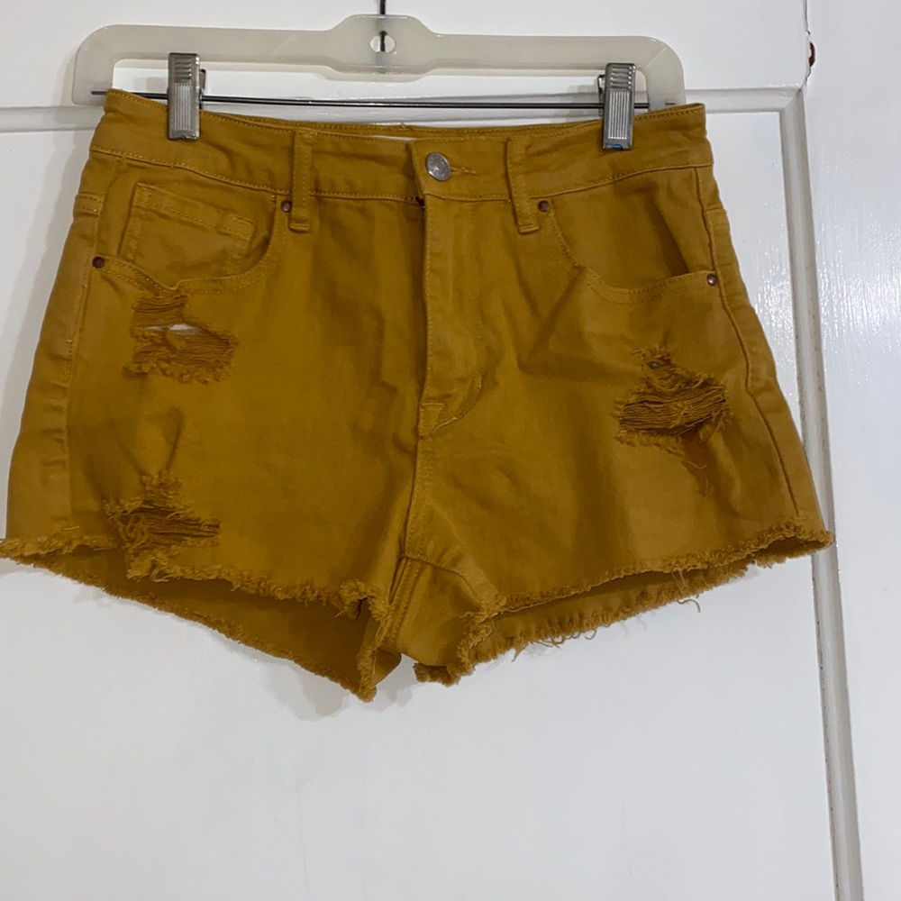 Mustard Yellow Pacsun Jean Shorts